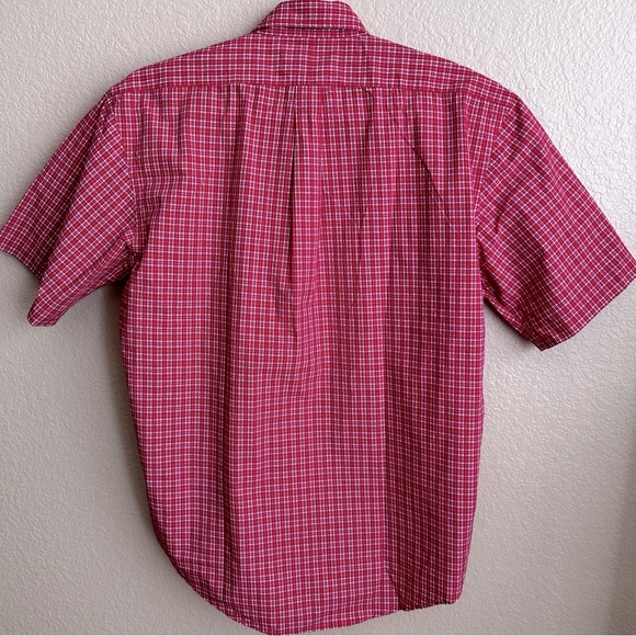 Ralph Lauren Yarmouth Red/White Checkered Short Sleeve Button Down Shirt - Picture 2 of 6